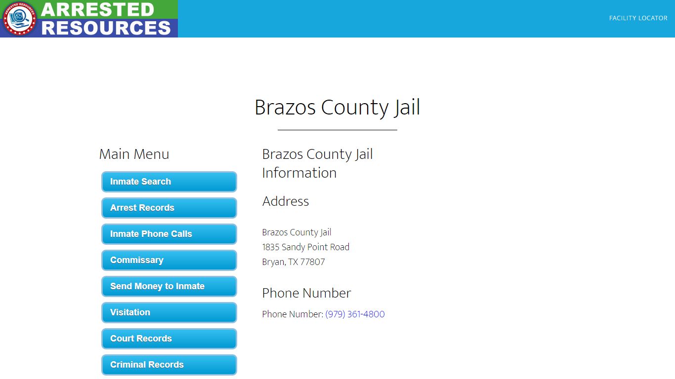 Brazos County Jail - Inmate Search - Bryan, TX - Arrested Resources